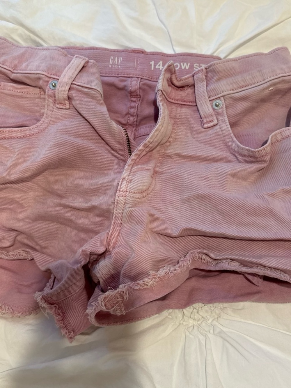 GAP Pink Frayed Denim Kids' Cutoff Shorts